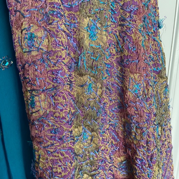 Super fancy beautiful embroidered 2 toned saree bridal - Picture 9 of 9